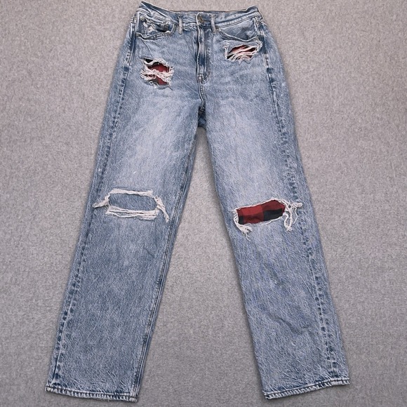 American Eagle Outfitters Denim - American Eagle Jeans Women's 6 Highest Rise 90s Boyfriend Light Wash Distressed